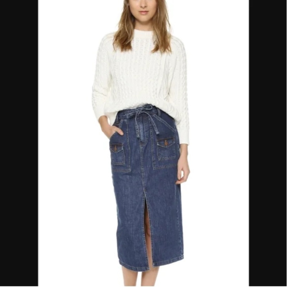 Madewell Blue Midi Skirt - Picture 13 of 14